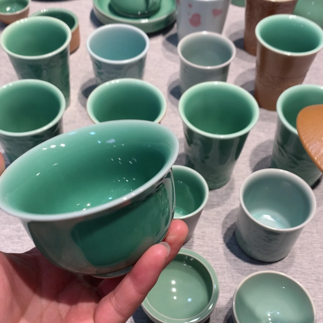 之*龙泉青瓷茶具盖碗