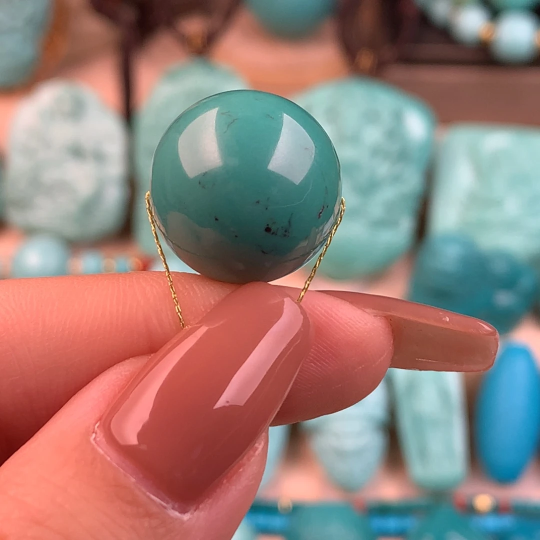 绿松石未镶嵌圆珠17.5