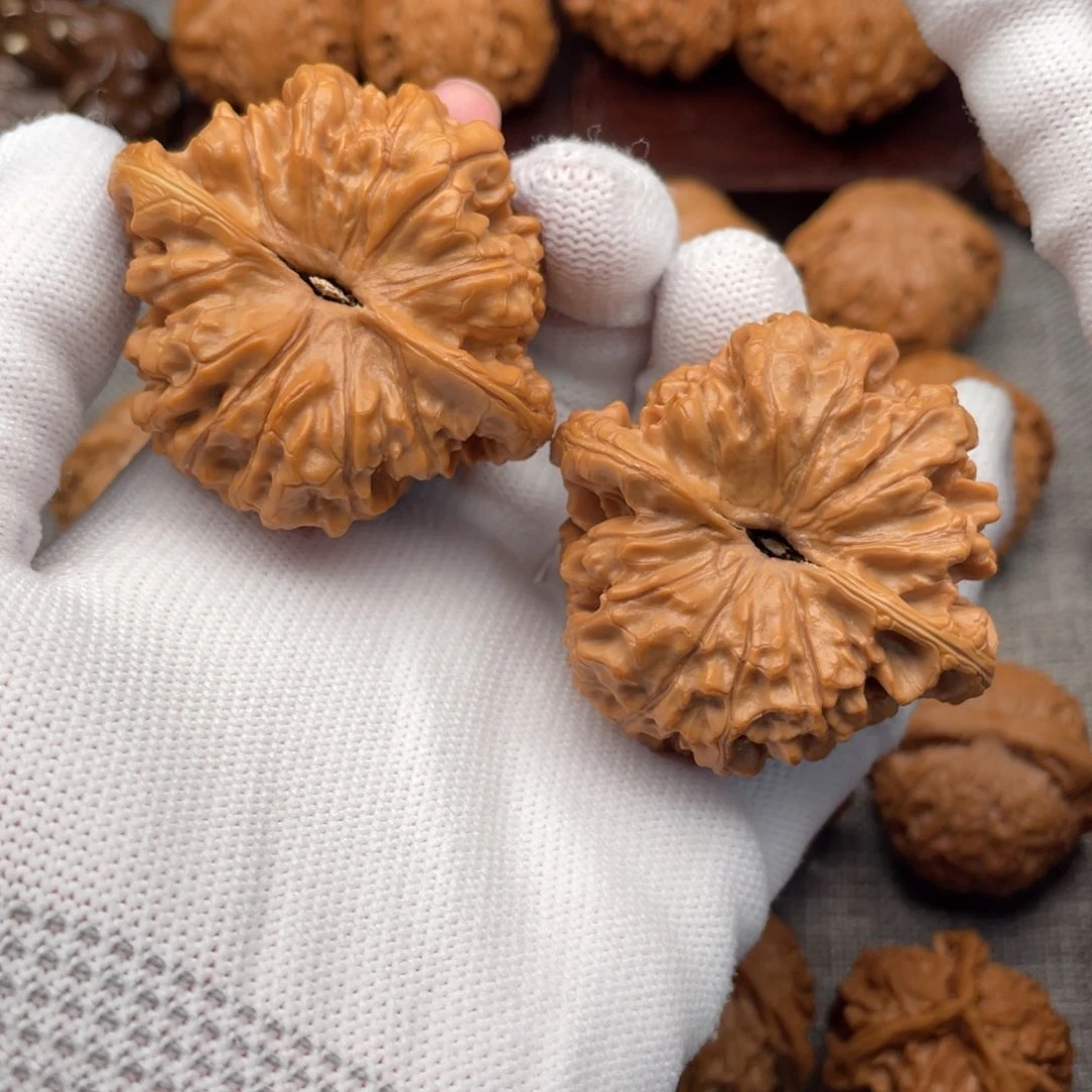 文玩核桃把件?****）50麒麟纹官帽