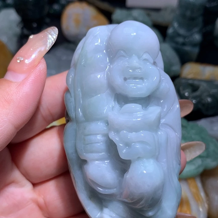 翡翠未镶嵌颈饰保真天然A货翡翠