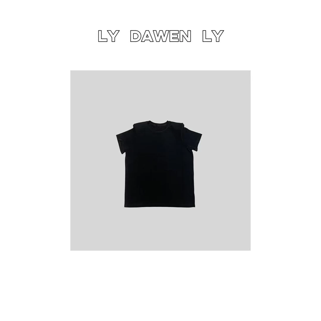 DAWEN  | 空调感 醋 酸 纯色气质轻薄宽松垫肩T恤 M361#