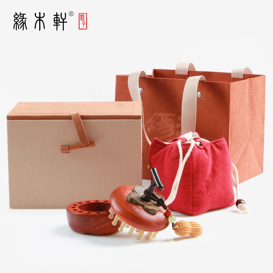 缘木轩柿柿如意绵羊角经络按摩梳