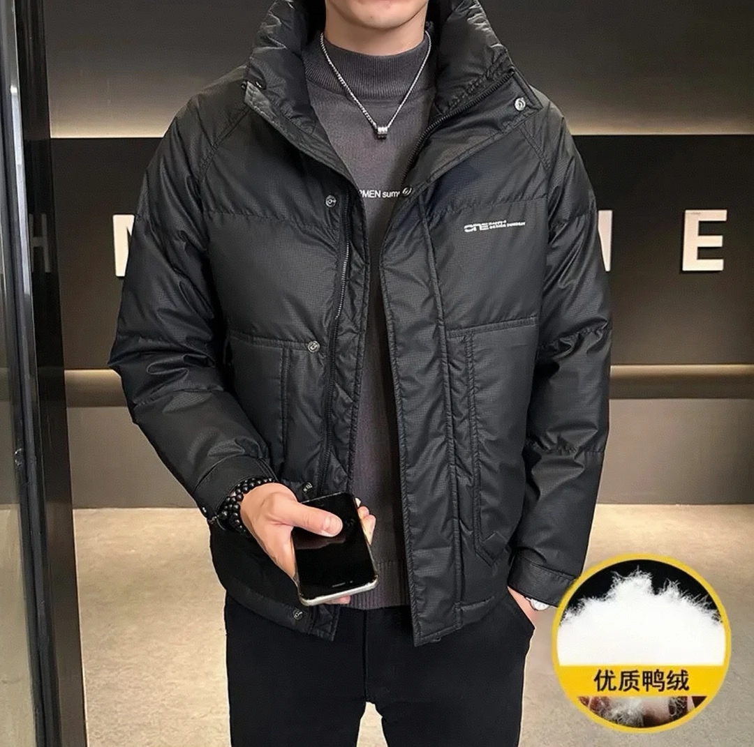 【立领羽绒服】8091冬季时尚短款立领免洗韩版休闲百搭羽绒服男装