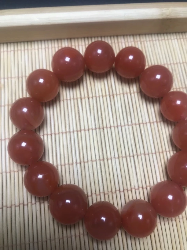 正品天然南红手串