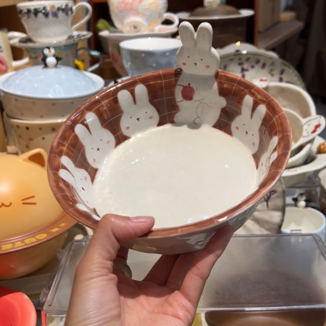 景德镇立体兔子碗