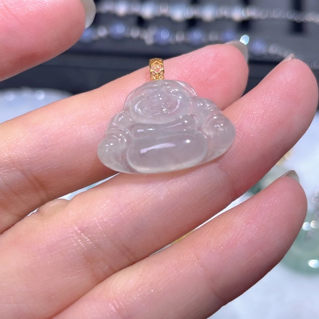 颈饰18K金镶嵌翡翠翡翠