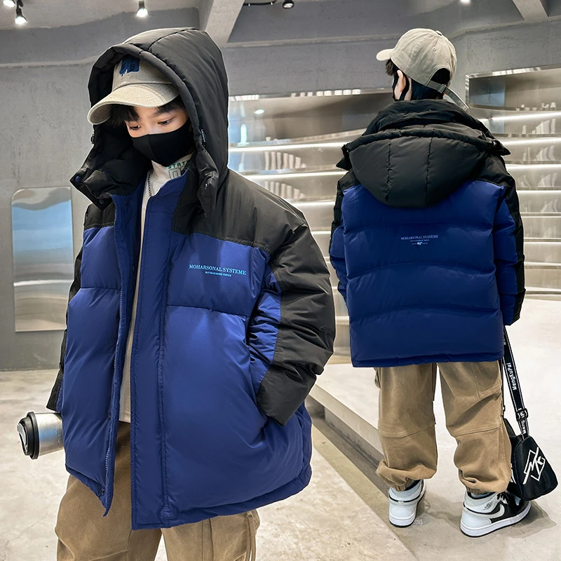 男童羽绒服冬季2025新款儿童洋气加厚中大童派克服男孩童装外套潮