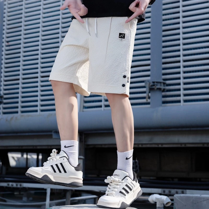 冰丝短裤男士夏季薄款速干沙滩裤男潮流宽松休闲男装五分裤大裤衩