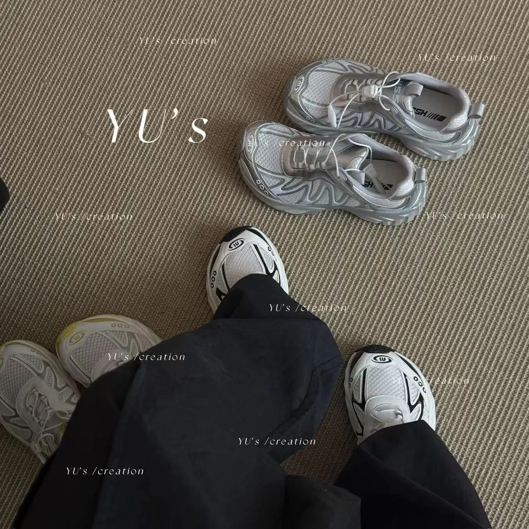 【断码】户外老爹鞋女薄款2025新款夏季透气跑步鞋百搭厚底休闲鞋潮