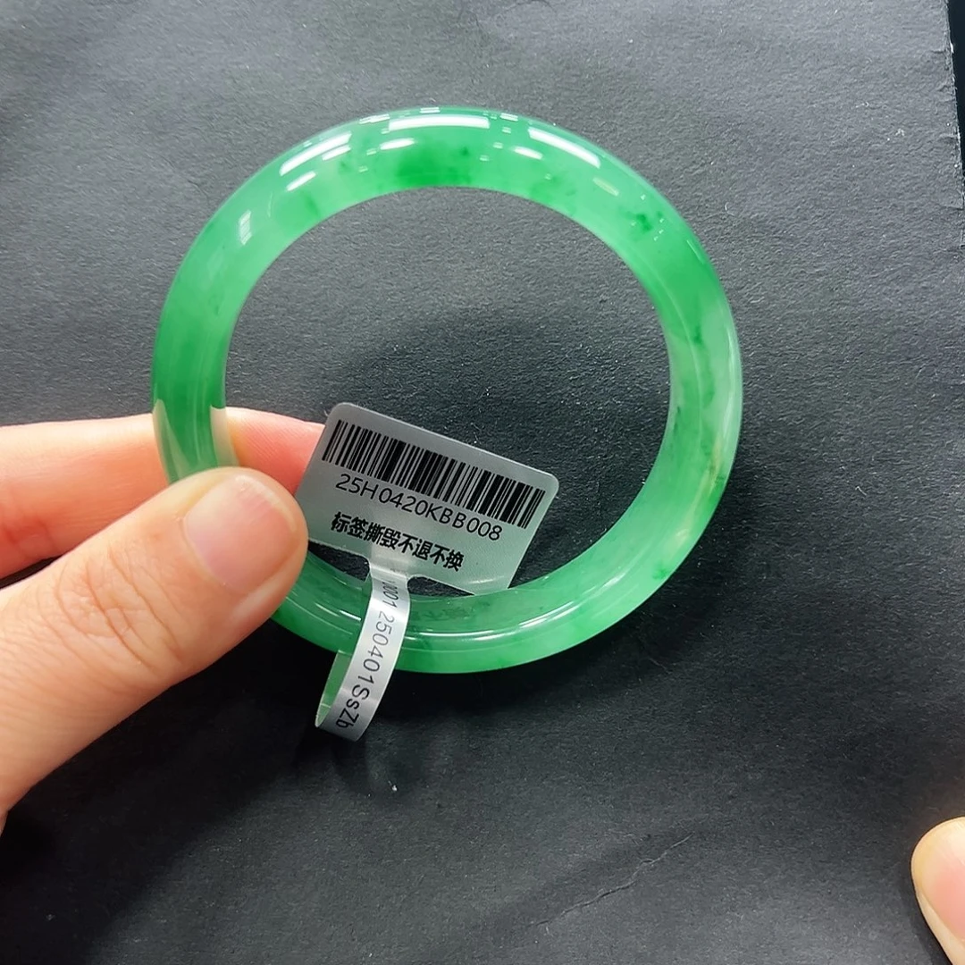 安***宝石英质玉未镶嵌手镯唐唐53.5