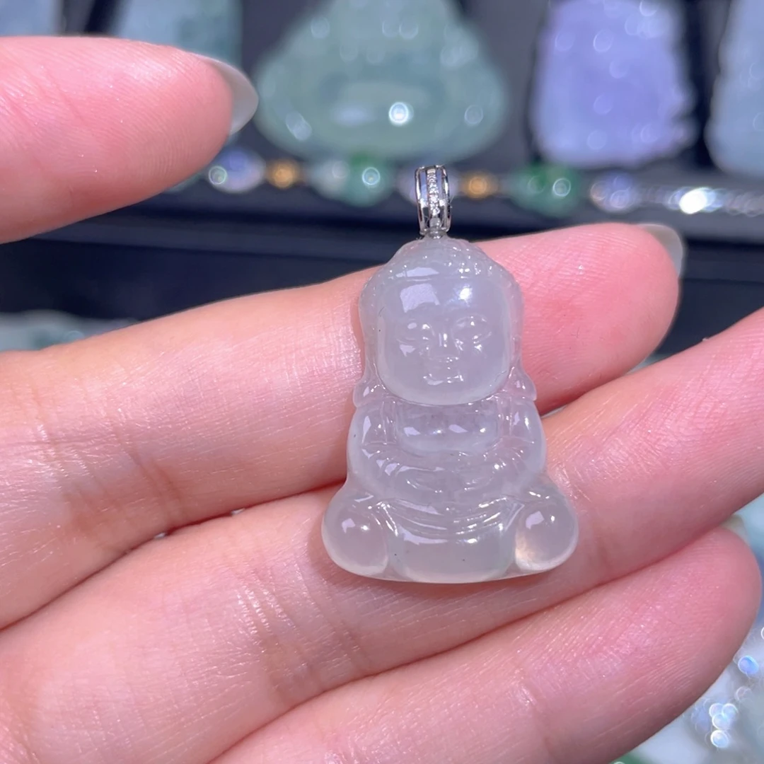 颈饰18K金镶嵌翡翠翡翠