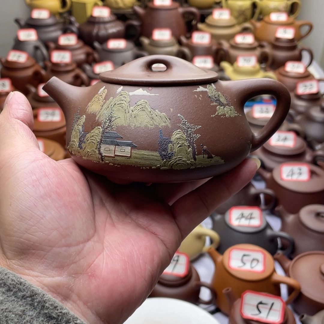 紫砂茶壶宜兴紫砂半手工