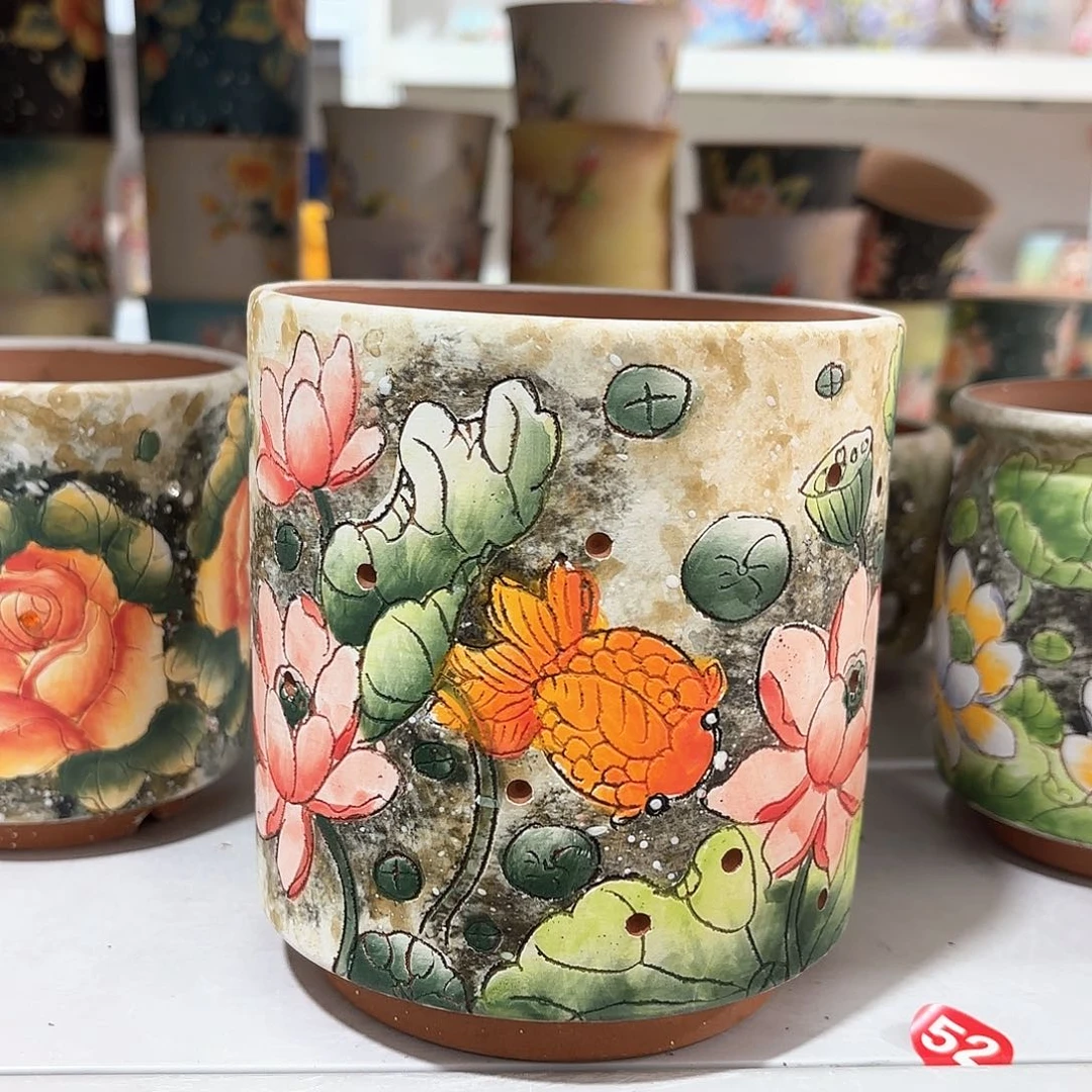 紫砂花盆手工花盆默认微瑕11.5/13