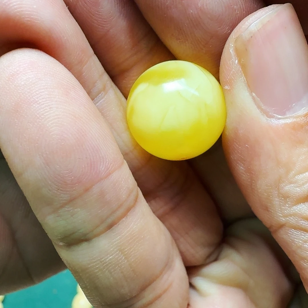 未镶嵌蜜蜡珠宝奇石宝****）16.5m蜜蜡白花单珠
