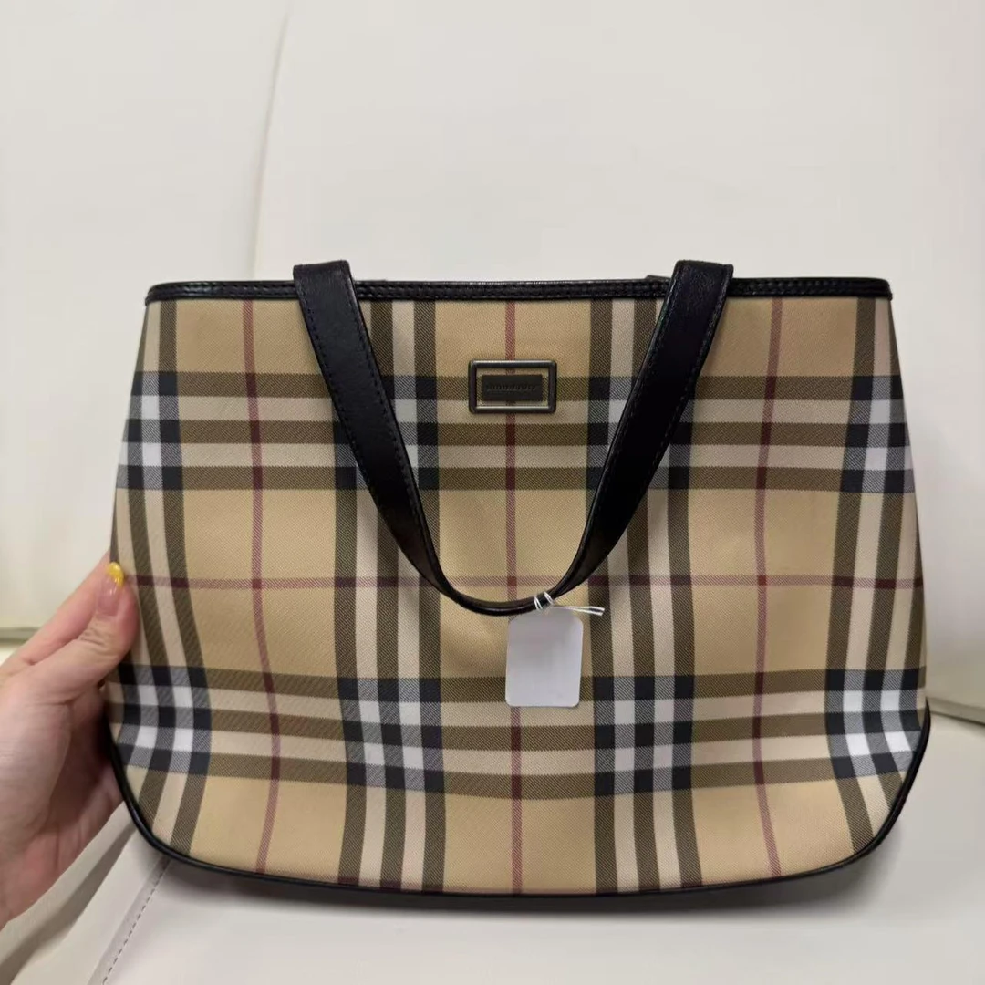 95新 BURBERRY/博柏利 巴宝莉条纹托特05003/二奢包包