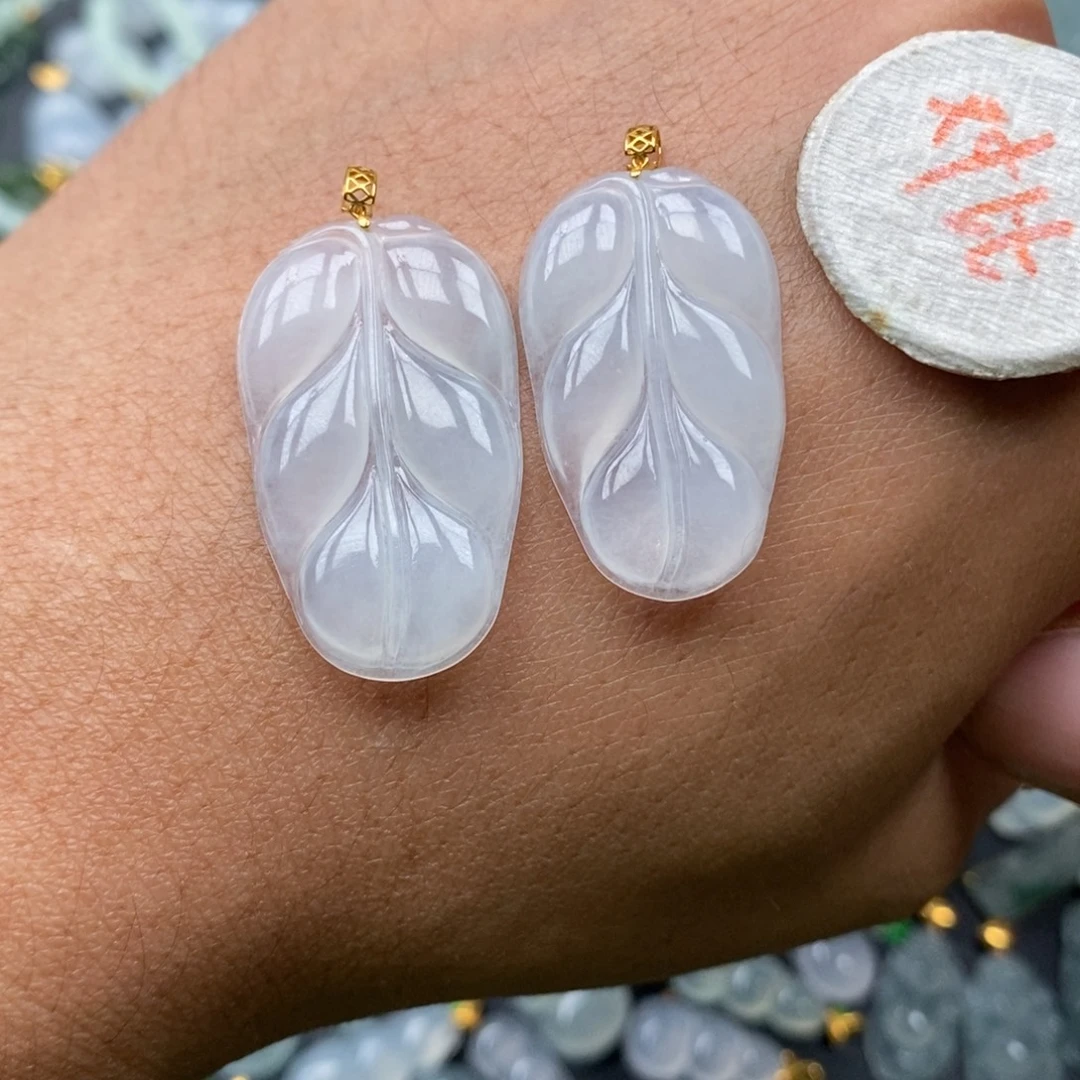 翡翠18K金镶嵌颈饰多样性发货拍一发一