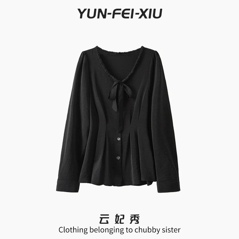 云妃秀大码女装衬衫休闲气质减龄显瘦日常洋气百搭打底夏季63960