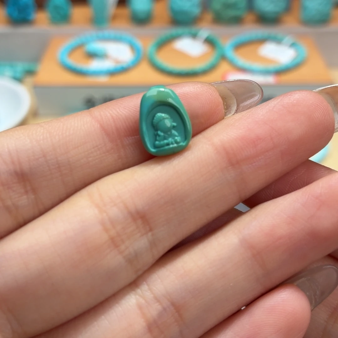 绿松石未镶嵌珠宝奇石无相佛