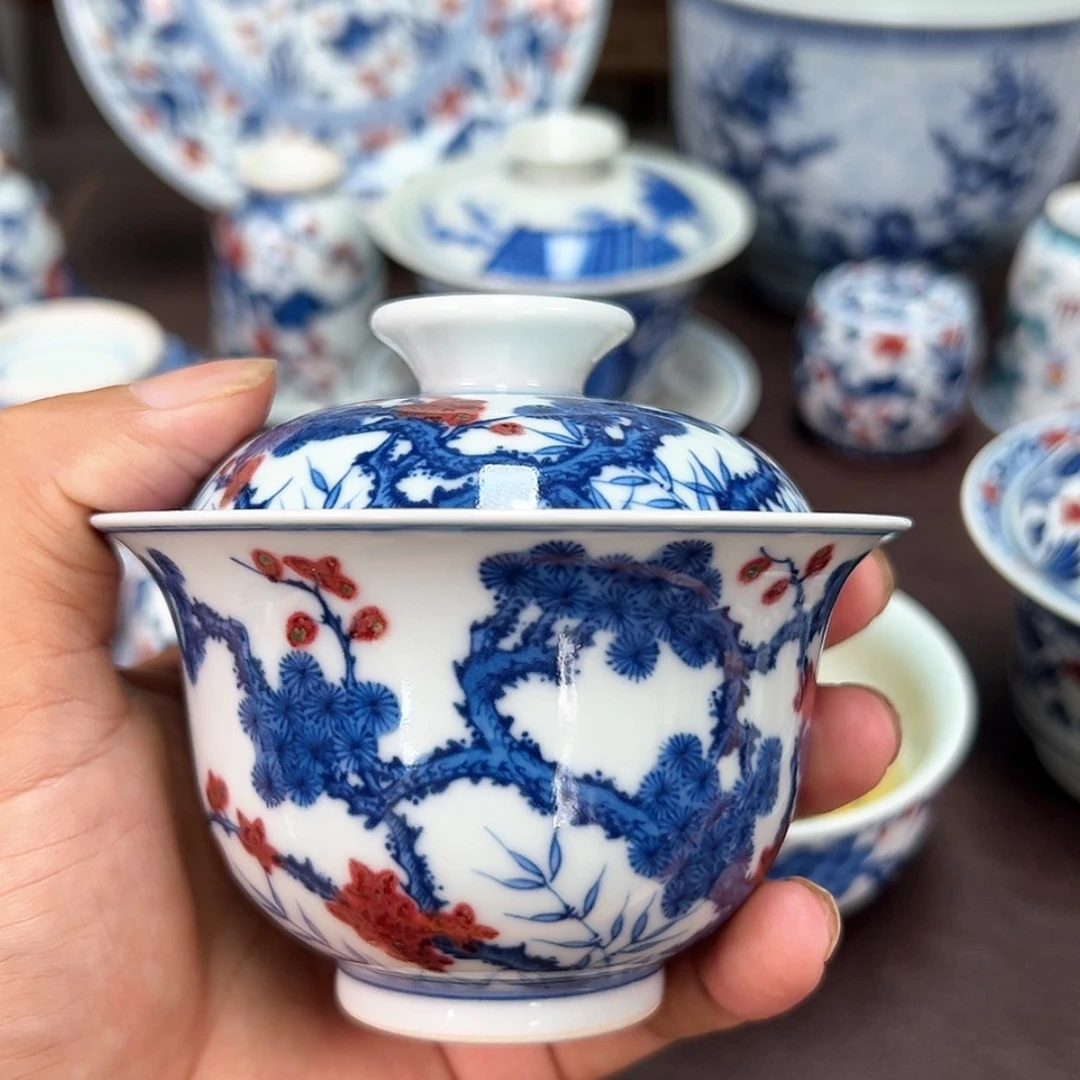 【闪购商品】茉***葫景德镇陶瓷艺术盖碗