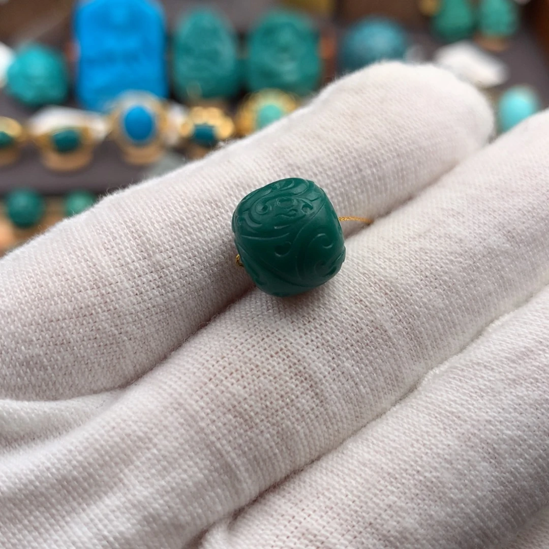 绿松石未镶嵌发饰11*11m