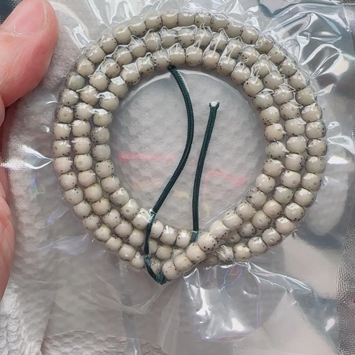 星月菩提手串通体留白月朗星稀108-6*5