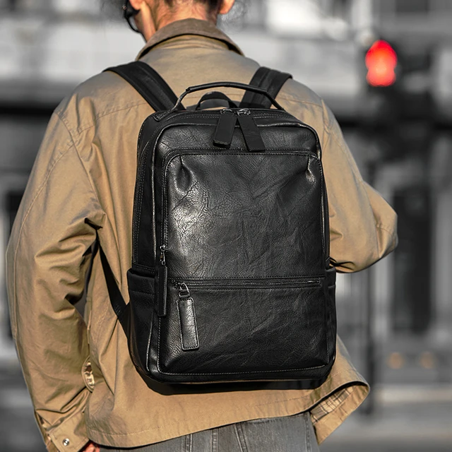 男包复古双肩包电脑包学生大容量书包背包韩版男士休闲旅行包潮