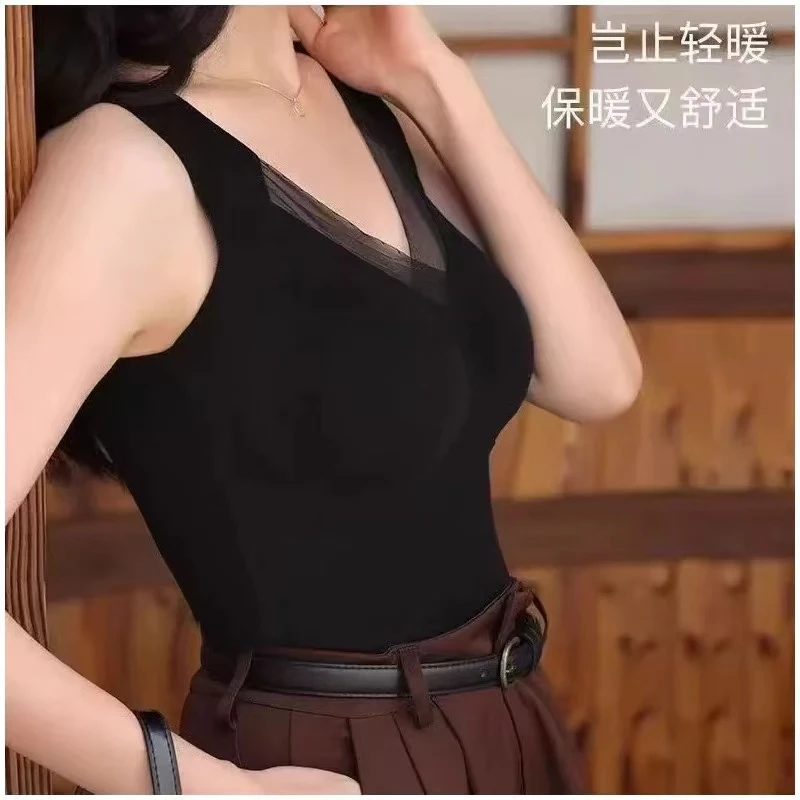 石墨烯保暖百搭聚拢秋冬修身无钢圈打底上衣2024D0748