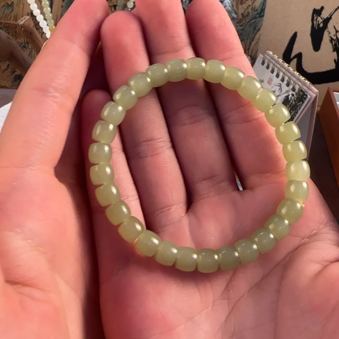 删***单和田玉（糖玉）未镶嵌手链