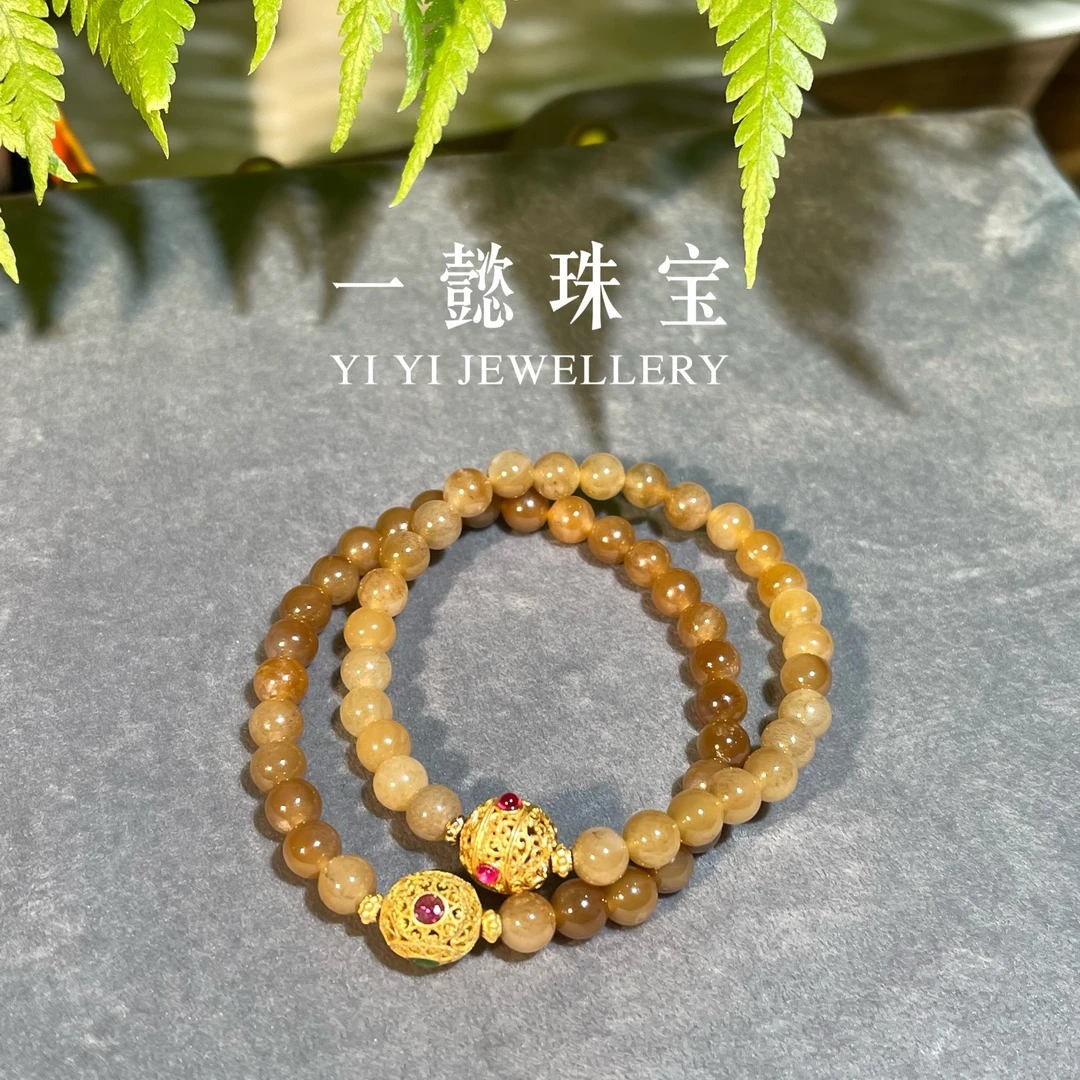 【一懿珠宝】糖白单圈手串6mm珠径时尚串珠（多样性发其一）ty184