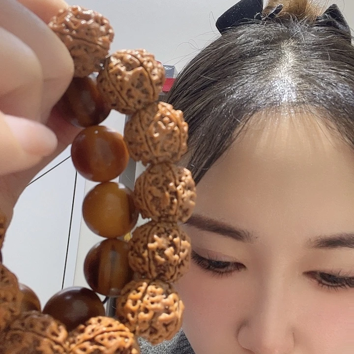 木质非金属2.0黑黑金款满城手串