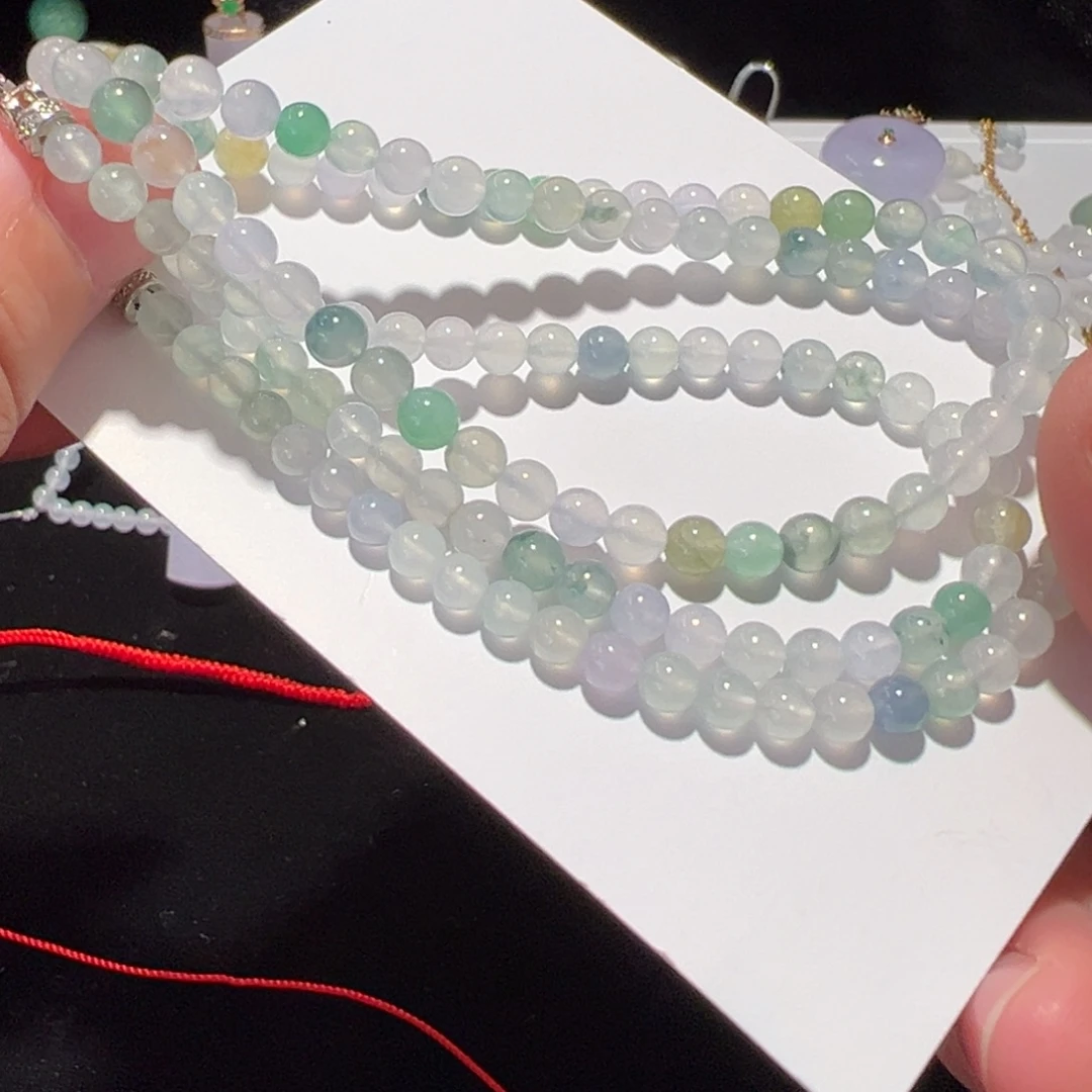 翡翠未镶嵌颈饰项链