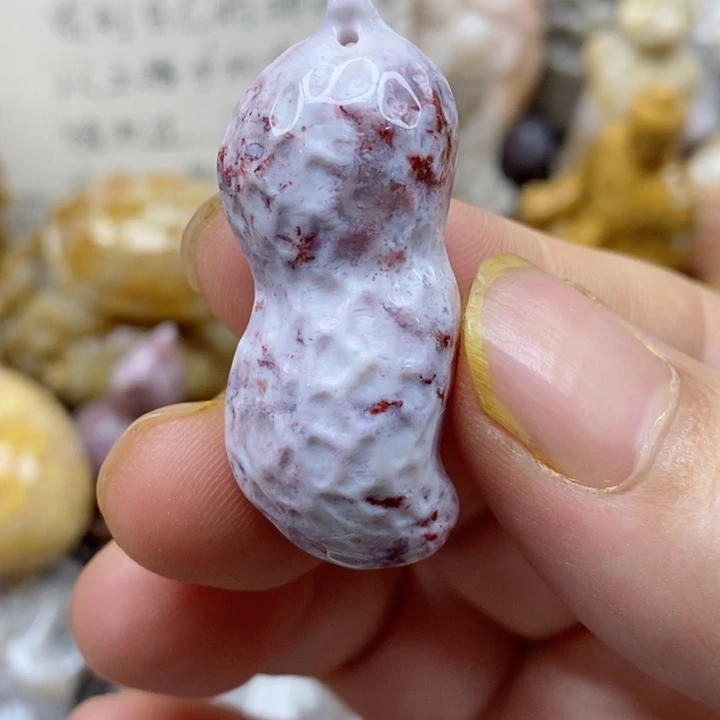 颈饰未镶嵌硅化珊瑚（珊瑚玉）