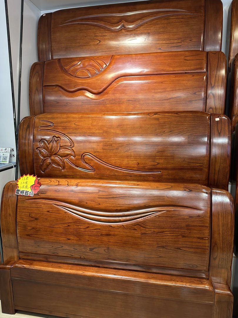 【其他款式】纯实木床古典中式主卧双人床复古雕花床榫卯结构大床