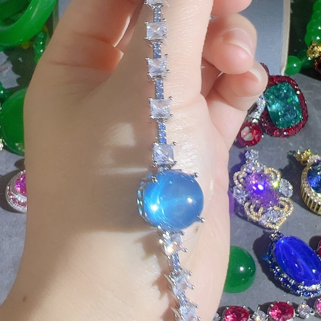 花岗石钨合金红色蓝色大吊坠