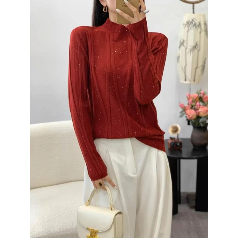 A116 [蓓儿]工厂直营设计师原创高级感秋冬针织女装上衣外套裤子