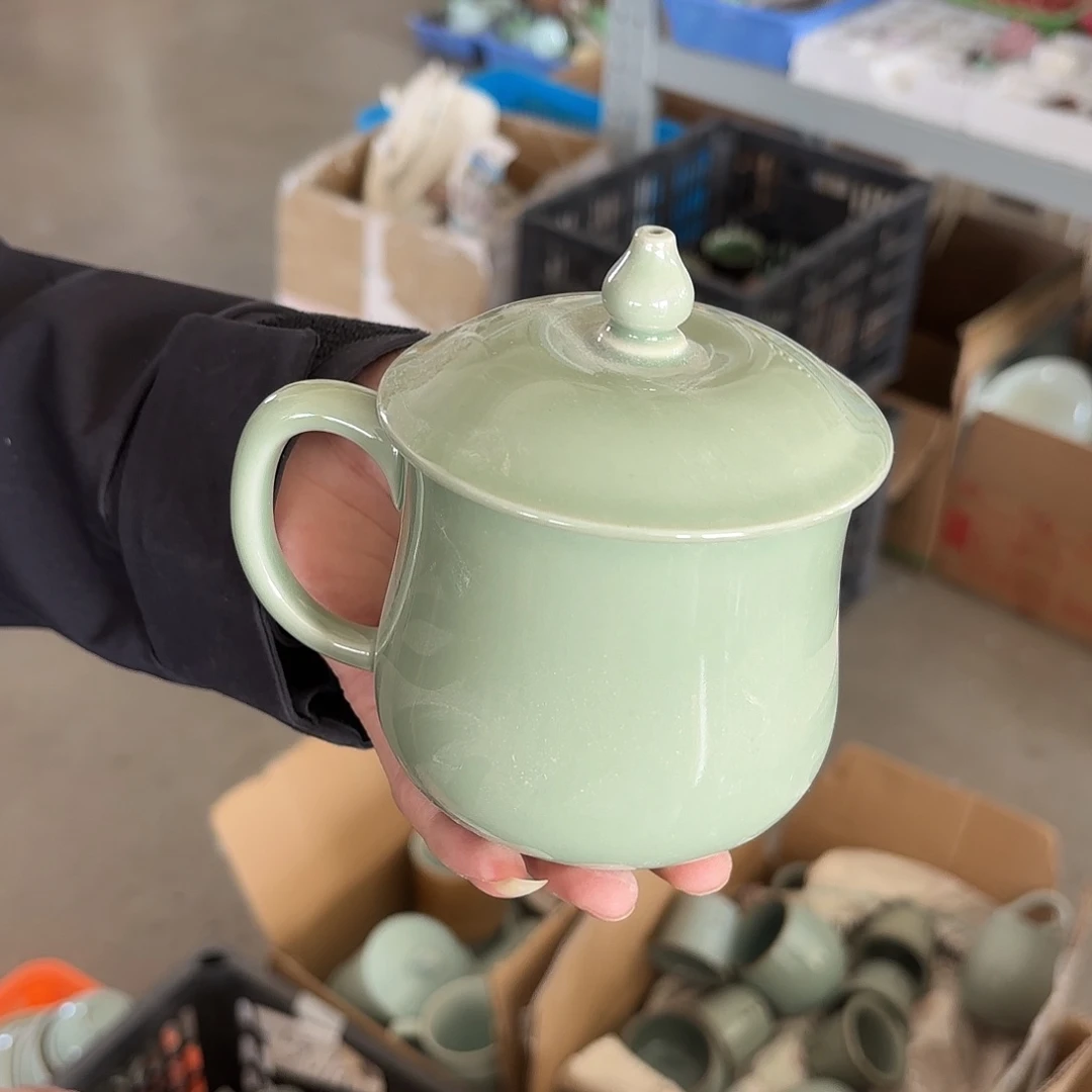 龙泉云间青瓷小米茶器