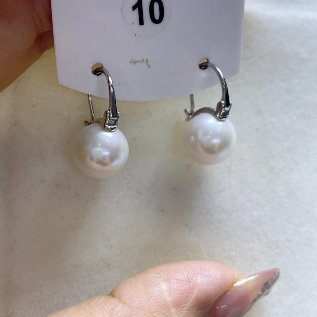 淡水珍珠耳饰银S925镶嵌