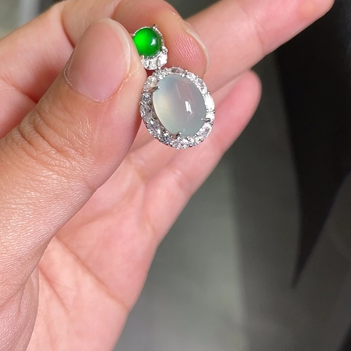 翡翠银S925镶嵌颈饰