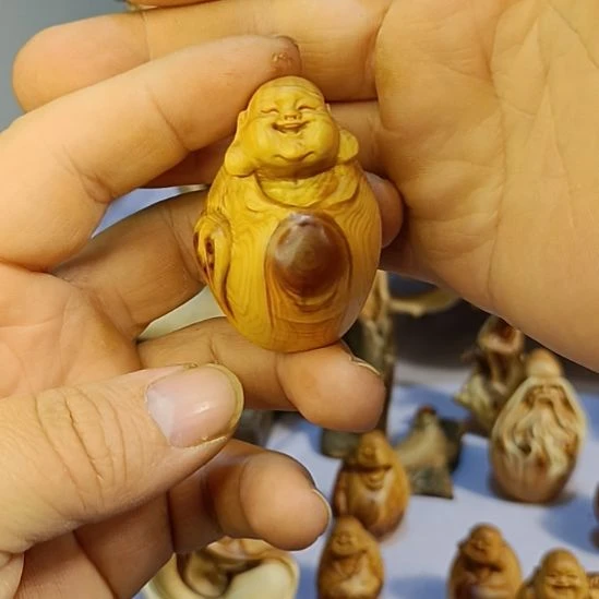 柏木（崖柏）太行崖柏笑佛手把件