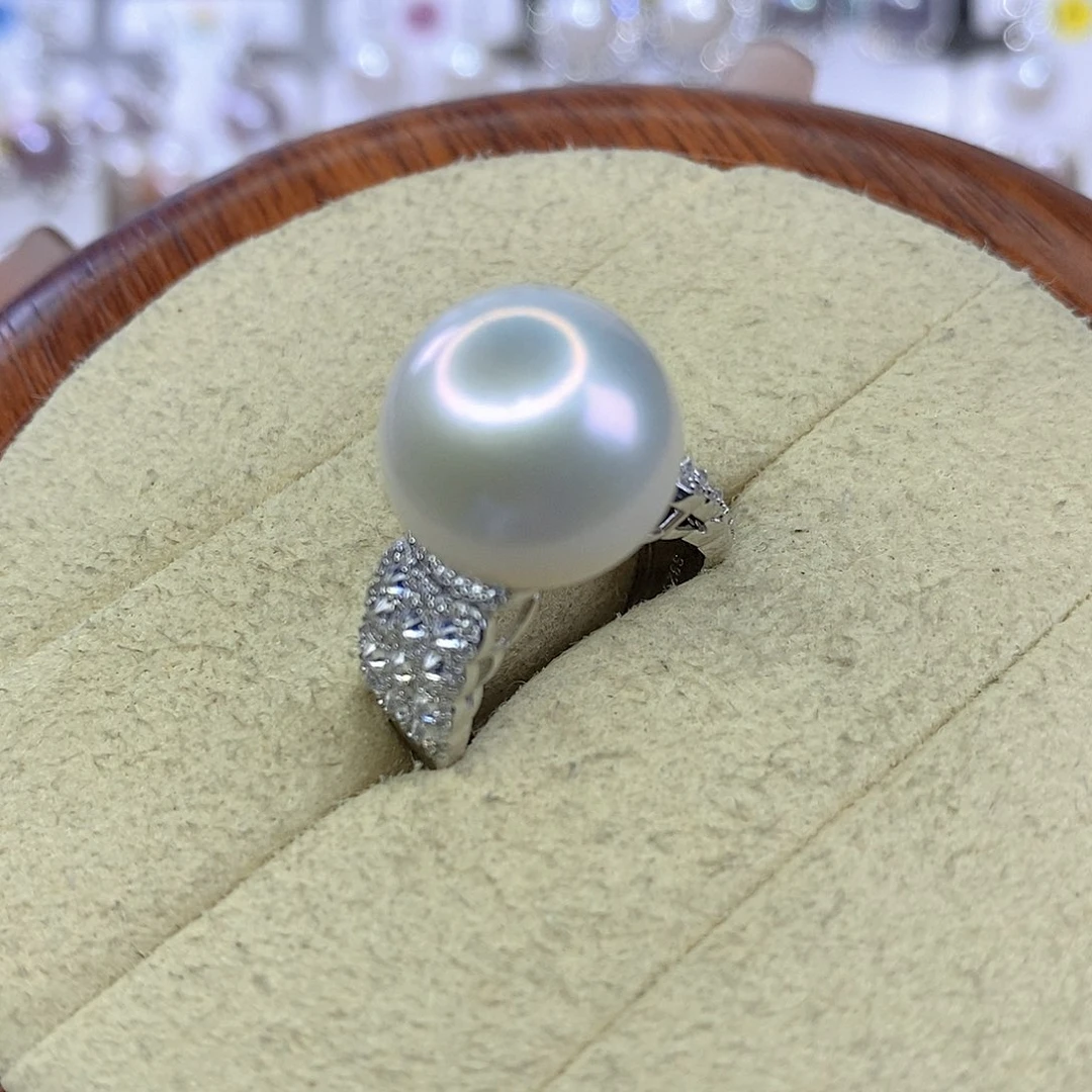G***Y戒指银S925镶嵌淡水珍珠