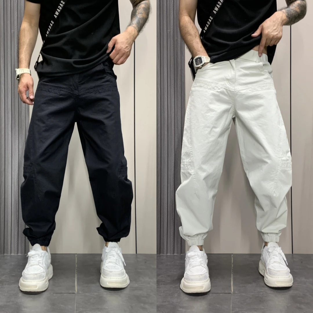 薄款夏季男士休闲裤简约运动百搭九分裤韩版纯欲风潮流夏季薄款男