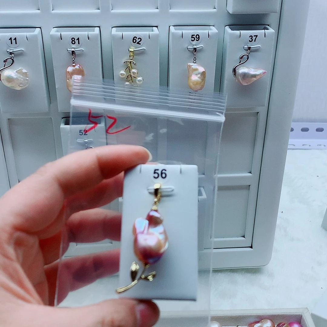 合金吊坠(不含链)淡水珍珠