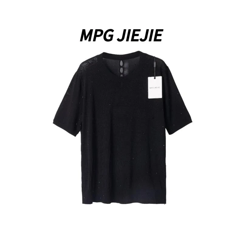MPGJIEJIE【清凉一夏】春夏钉珠背后镂空百搭纯欲慵懒风女装