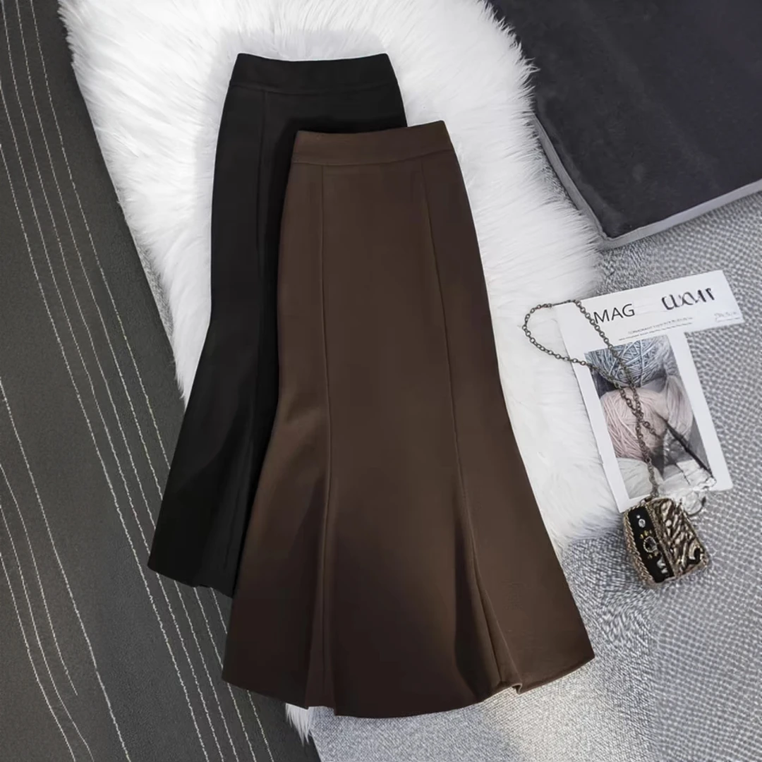 今年流行爆款2025春夏新款修身显瘦气质半身裙中长款裙子鱼尾裙女