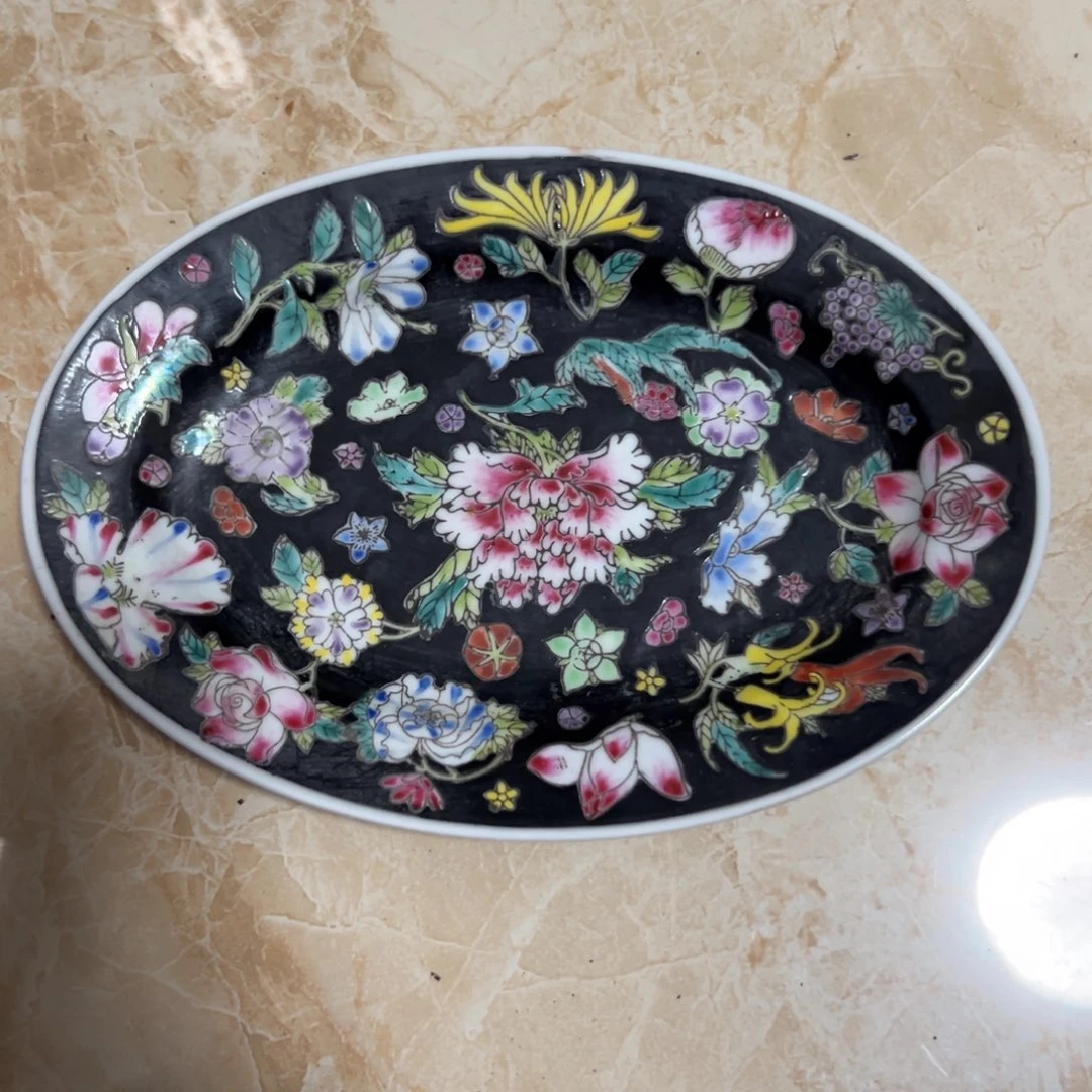 盘子景德镇陶瓷粉彩盘