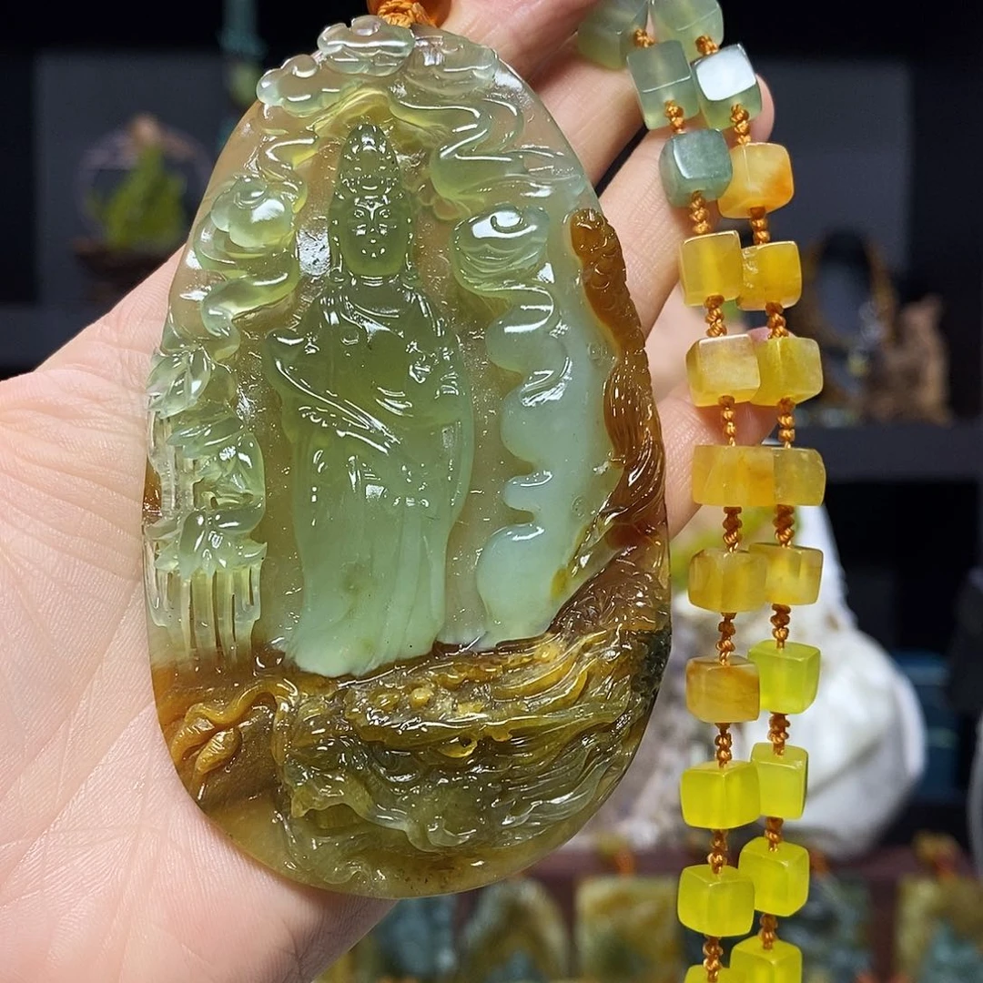 未镶嵌岫玉挂件吊坠