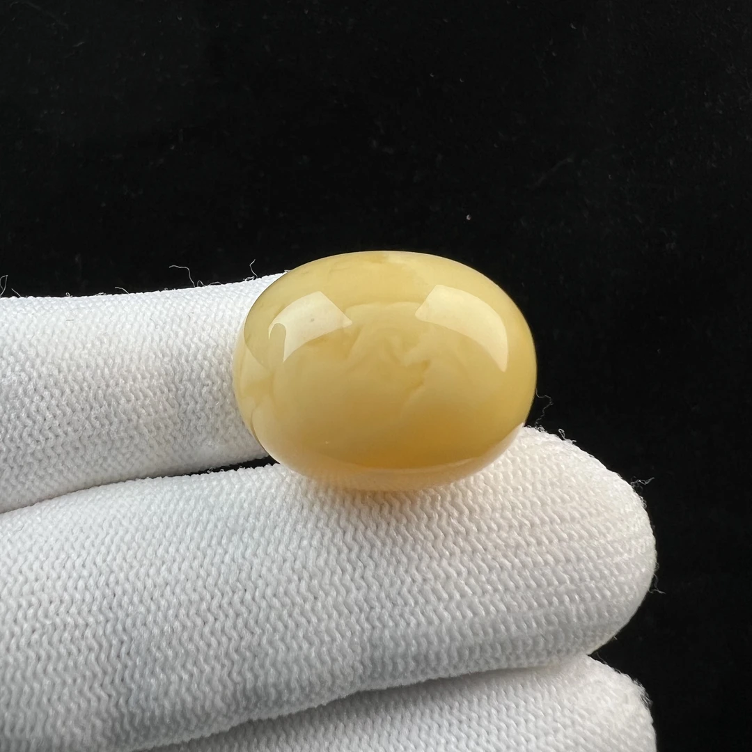 Y8292天然原矿蜜蜡 鸡油黄桶珠19x24mm克抖音基地质检发货