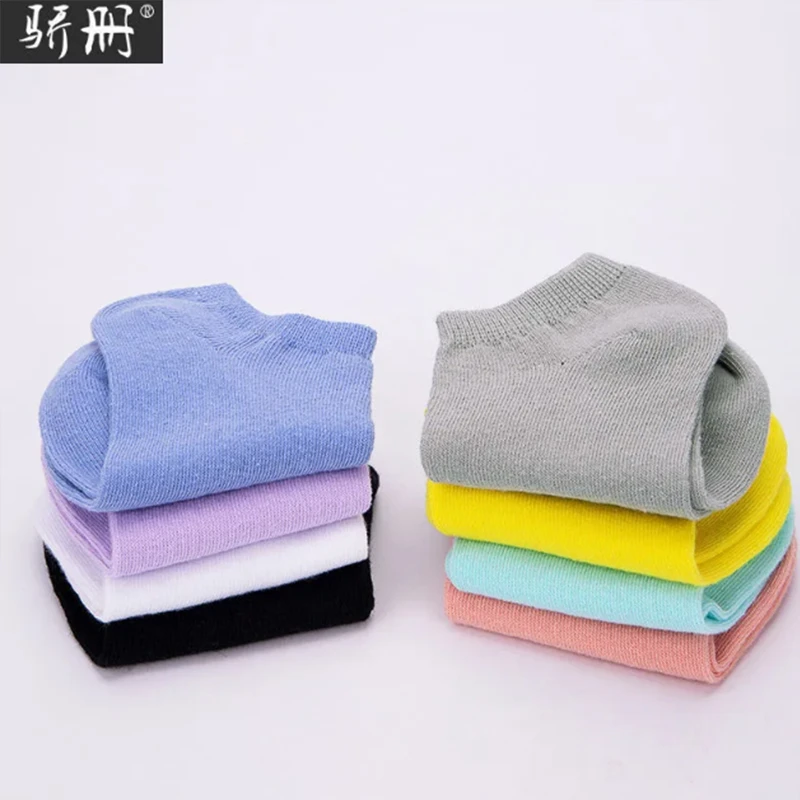 平纹女船袜随机颜色10双