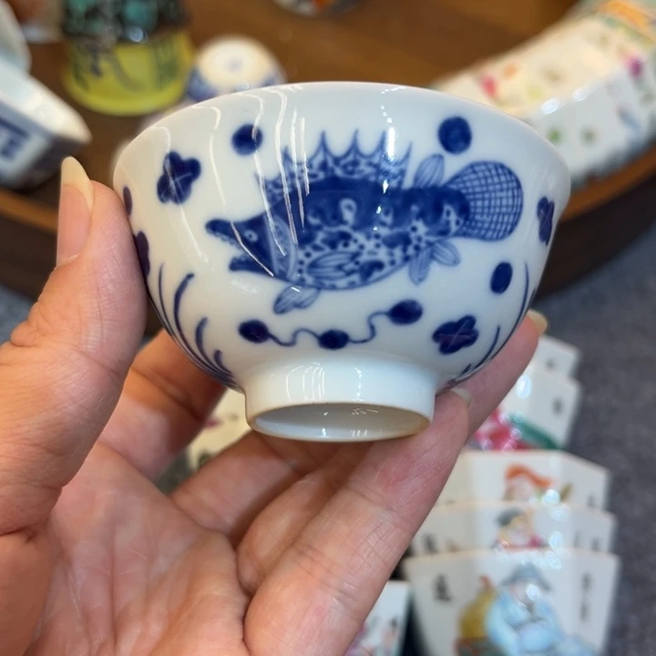 手绘茶杯盖碗陶瓷