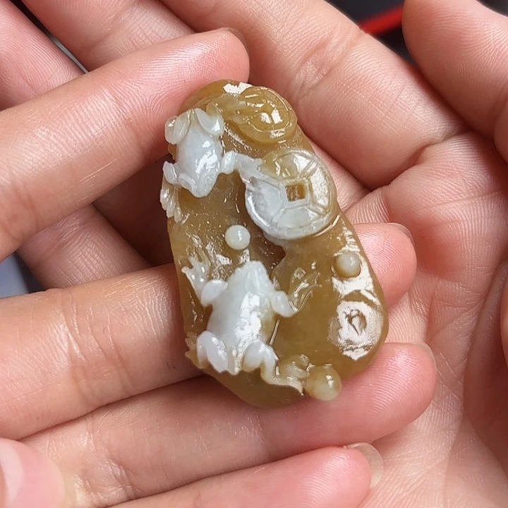 定制翡翠未镶嵌天然缅甸翡翠A货呱呱来财不退不换